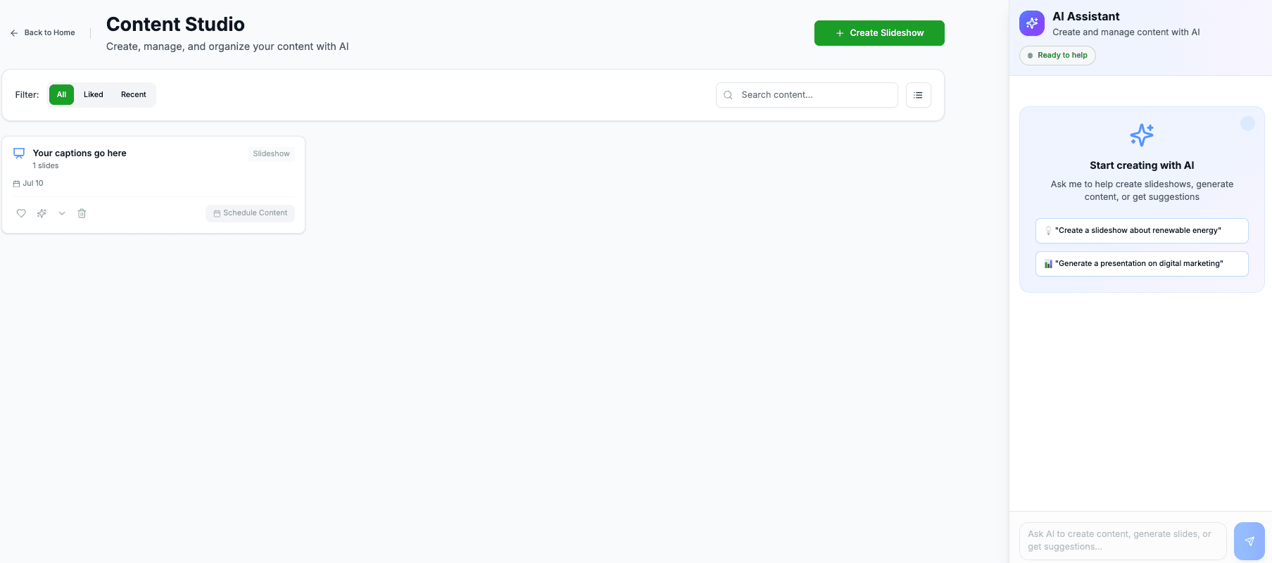 AI Native Content Studio